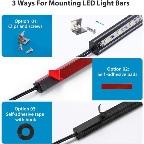 LED Safe Lighting Kit Automatic Door Sensor Light Bars for Closet Cabinet Pantry - Picture 5 of 7